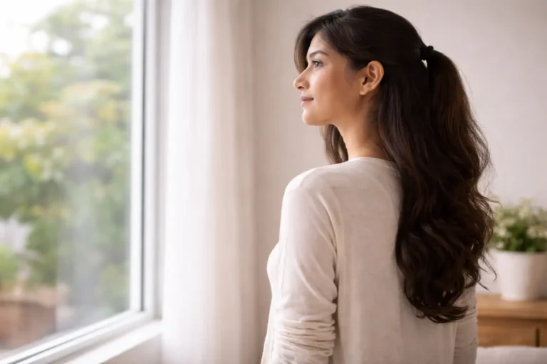 Can a doctor tell if I’ve had hymenoplasty illustrated by woman reflecting privately near window