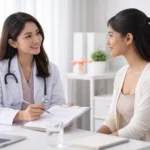 Hymenoplasty vs hymenorrhaphy consultation with gynecologist in private clinic