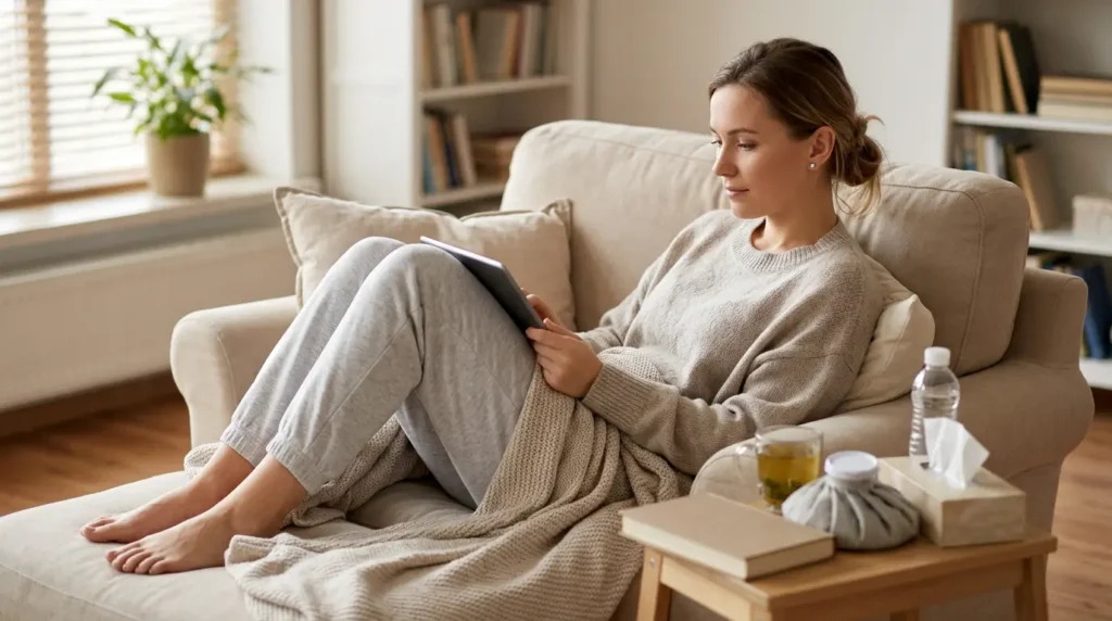 female doctor discussing labiaplasty recovery tips and aftercare with a woman patient in a private clinic